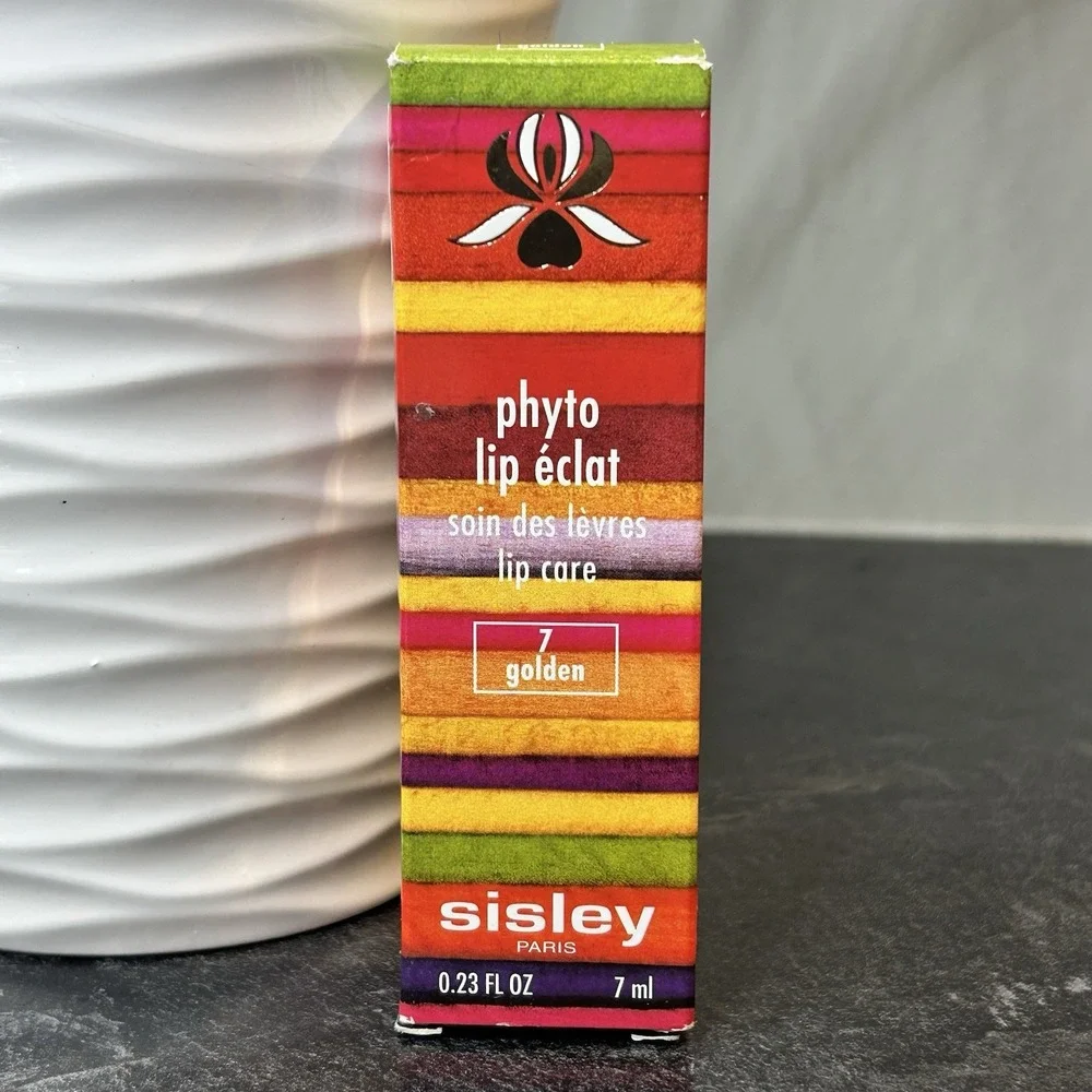 NEW Sisley Phyto Lip Eclat‎ Care Lipgloss - 7 GOLDEN Full Size HTF